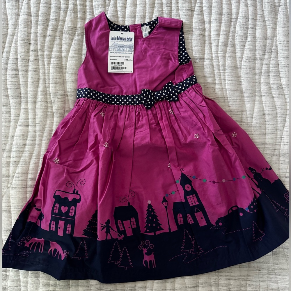 Jojo Maman Bébé Holiday Party Dress 12-18M New with tags